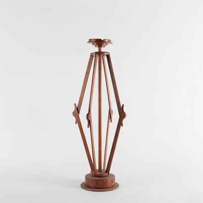 An Oak Folk Art Floor Standing Ashtray