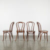 A Set Of Four Walnut Cintesi Twist Bentwood Chairs, Poland