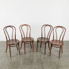 A Set Of Four Walnut Cintesi Twist Bentwood Chairs, Poland - 2