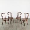 A Set Of Four Walnut Cintesi Twist Bentwood Chairs, Poland - 2