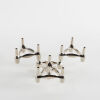 A Set Of Four Nagel Mid-Century Stacking Silver Chrome Candle Holders