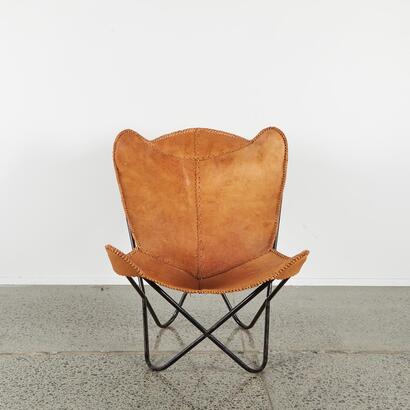 A Leather Butterfly Style Chair