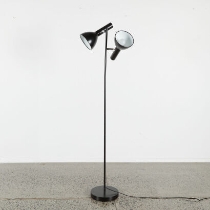 A Modern Black Adjustable Floor Lamp