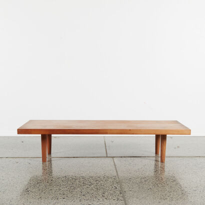 A Small Japanese Chabudai Table In Solid Cedar