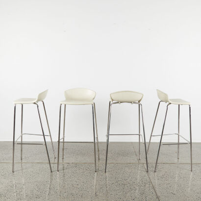 A Set Of Four Gaber Guliver Designer Barstools