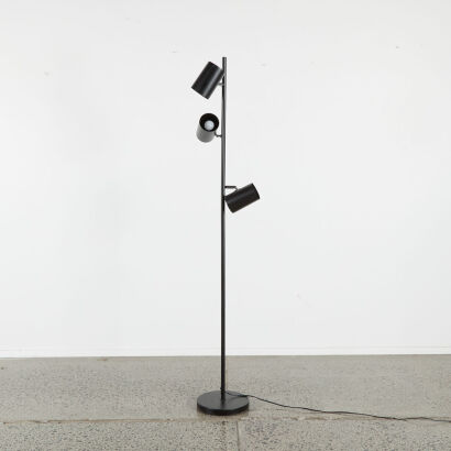 A Mid Century Style Trio Floor Lamp With Adjustable Heads
