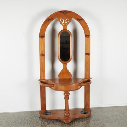 A Victorian Rimu Hall Stand