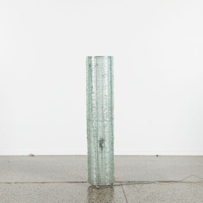 An Unusual Glass Floor Lamp