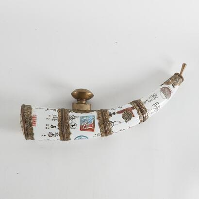 A Porcelain Opium Pipe