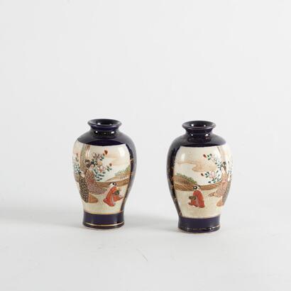A Pair Of Small Japanese Satsuma Vases