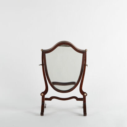 A Vintage Oak Swing Mirror