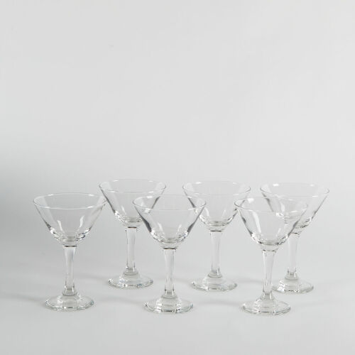 A Set Of Six Martini Glasses