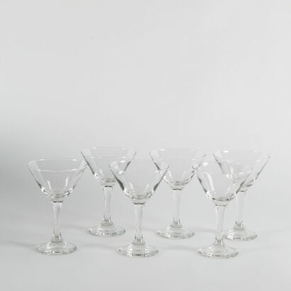 A Set Of Six Martini Glasses