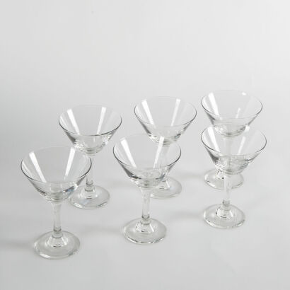 A Set Of Six Martini Glasses
