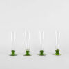 A Collection Of Four French Green Stemmed Cocktail Glasses