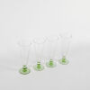 A Collection Of Four French Green Stemmed Cocktail Glasses - 2