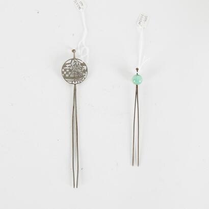 A Set Of Two Antique Japanese Hair Pins