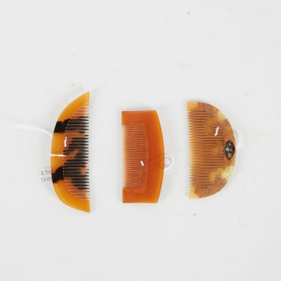 A Set Of Three Japanese Ornamental Hair-combs