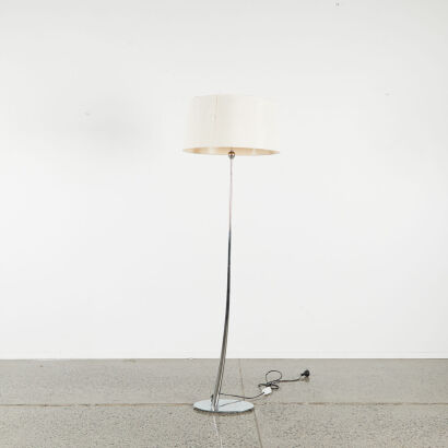 A Modernist Chrome Floor Lamp