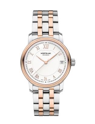 Montblanc, 40mm, Stainless Steel/Rose Gold Tradition Wristwatch, $7,125 RRP