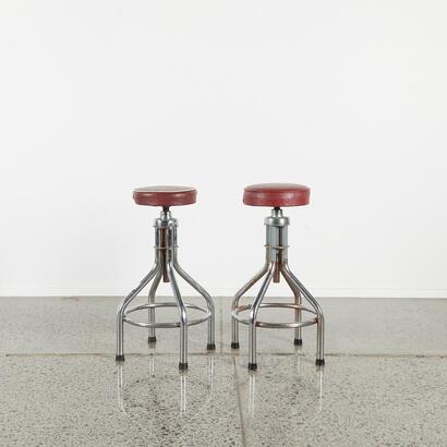 A Pair Of Vintage American Barstools