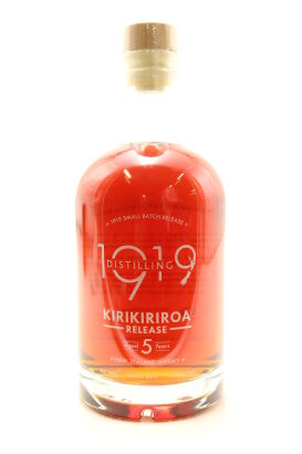 (1) 1919 Distilling Kirikiriroa Release 5 Years Old Single Malt New Zealand Whisky, 44% ABV
