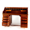 An American Oak Twin Pedestal Roll Top Desk - 2