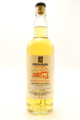 (1) Springbank Hand Filled Distillery Exclusive Single Malt Scotch Whisky, 57.3% ABV
