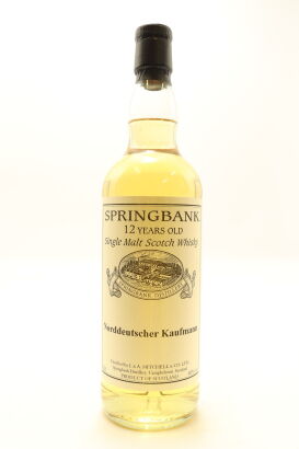(1) Springbank 12 Year Old Private Cask Norddeutscher Kaufmann Old Single Malt Scotch Whisky, 46% ABV