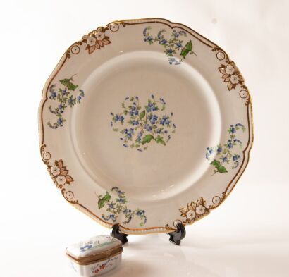 A Porcelain Plate and Pill Box