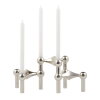 A Set Of Four Nagel Mid-Century Stacking Silver Chrome Candle Holders - 4