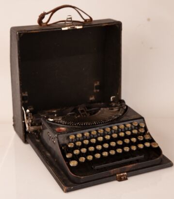 A Vintage Remington Portable Typewriter in Black