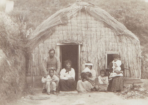 JOSIAH MARTIN Whanau Infront of Whare & Ohinemutu Point