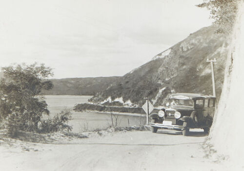 PHOTOGRAPHER UNKNOWN Motor Coach Rounding Onahunga Point