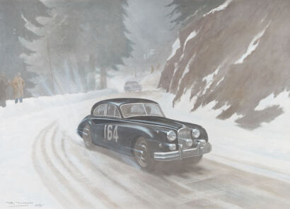 ROY NOCKOLDS Monte Carlo Rally, 1956, Works Jaguar Mark VII