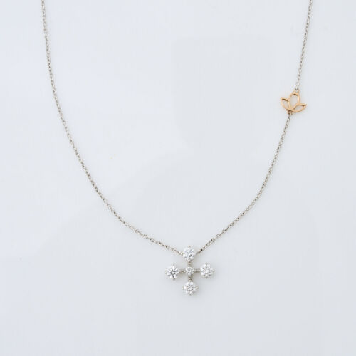 18ct White Gold, .50ct Pink Angel Diamond Southern Cross Necklace