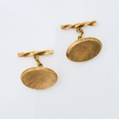 18ct Yellow Gold, Vintage Cufflinks