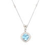 18ct White Gold, 3.00ct Aquamarine and .54ct Diamond Necklace