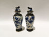 A Pair of 19th Century Blue and White Jar