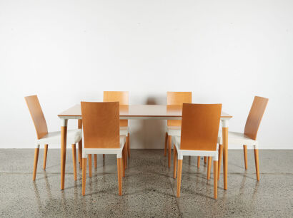 A Miss Trip Dining Table And Six Chairs Designed By Philippe Starck For Kartell Circa 1996