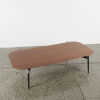 A Bauhaus Style Coffee Table In Walnut With Black Metal Legs - 2