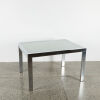 A Contemporary Italian Belvedere Extendable Dining Table With Frosted Glass Top & Metal Frame - 2