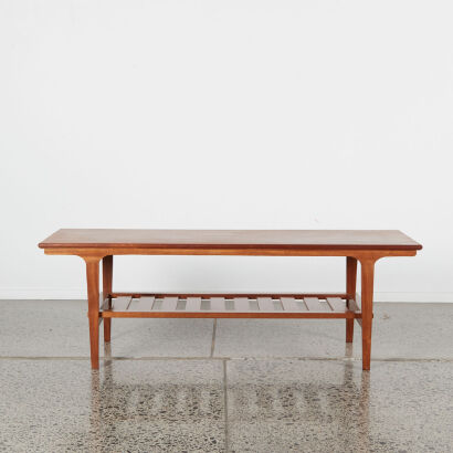 A Mid-Century Solid Mahogany Coffee Table