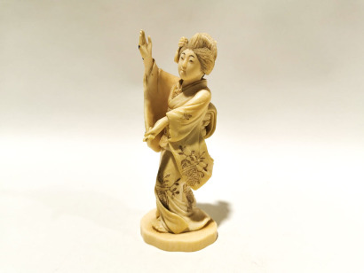 A Japanese Ivory Carving of Lady