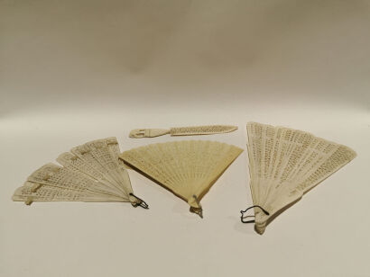 Two Ivory Frames Fans