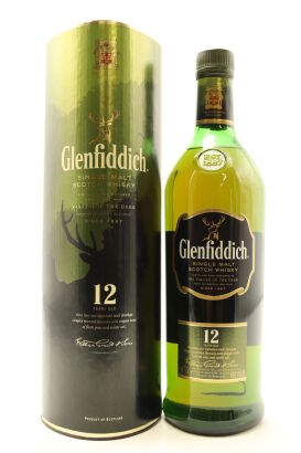 (1) Glenfiddich 12 Year Old Single Malt Scotch Whisky, 43% ABV, 1000ml