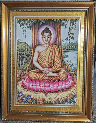 A Chinese Buddha Cross Stitch