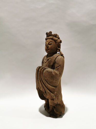 A Chinese Wood Figure of Guanyin