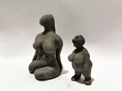 Two Stucco Figure of Ladies
