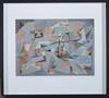 GEOFFREY FAIRBURN Abstract in Grey and Pink - 2